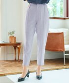 【ティアクラッセ/Tiaclasse】の【洗える】麻調テーパードパンツ サックスグレー|ID: prp329100004668613 ipo3291000000033758992