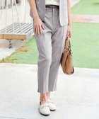 【ティアクラッセ/Tiaclasse】の【洗える】麻調テーパードパンツ グレージュ|ID: prp329100004668613 ipo3291000000034295849