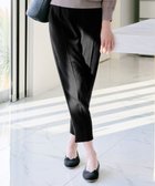 【ティアクラッセ/Tiaclasse】の【洗える】麻調テーパードパンツ ブラック|ID: prp329100004668613 ipo3291000000034295852