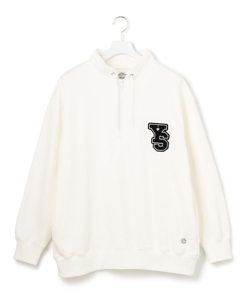 【ジェイプレスヨークストリート/J.PRESS YORK STREET】の【UNISEX】ハーフZIPスタンドネック トレーナー 人気、トレンドファッション・服の通販 founy(ファニー) 　ファッション　Fashion　レディースファッション　Fashion for Women　トップス・カットソー　Cut & Sew Tops　レディースパーカー・カジュアルフーディー　Casual Hoodies & Sweatshirts　スウェット・クルーネックトップス　Sweatshirts & Crewnecks / Relaxed Fit Sweat Tops　イエロー　Yellow　春　Spring　スウェット / スエット　Sweatshirt, Sweatwear　スタンド　Stand Collar, Upright Stand　トレンド　Trend, Trending Now　トレーナー　Sweatshirt, Trainer　定番　Standard, Basic Item　ハーフ　Half, Half-Length　ビッグ　Big, Oversized　ボトム　Bottoms, Lower Wear　ユニセックス　Unisex, Genderless　S/S・春夏　SS, Spring/Summer, Warm Season　夏　Summer　 other-1|ID: prp329100004668617 ipo3291000000033759009