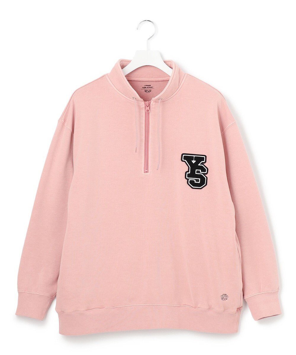 【ジェイプレスヨークストリート/J.PRESS YORK STREET】の【UNISEX】ハーフZIPスタンドネック トレーナー インテリア・キッズ・メンズ・レディースファッション・服の通販 founy(ファニー) 　ファッション　Fashion　レディースファッション　Fashion for Women　トップス・カットソー　Cut & Sew Tops　レディースパーカー・カジュアルフーディー　Casual Hoodies & Sweatshirts　スウェット・クルーネックトップス　Sweatshirts & Crewnecks / Relaxed Fit Sweat Tops　イエロー　Yellow　春　Spring　スウェット / スエット　Sweatshirt, Sweatwear　スタンド　Stand Collar, Upright Stand　トレンド　Trend, Trending Now　トレーナー　Sweatshirt, Trainer　定番　Standard, Basic Item　ハーフ　Half, Half-Length　ビッグ　Big, Oversized　ボトム　Bottoms, Lower Wear　ユニセックス　Unisex, Genderless　S/S・春夏　SS, Spring/Summer, Warm Season　夏　Summer　ピンク系|ID: prp329100004668617 ipo3291000000033759012