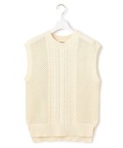 【ジェイプレスヨークストリート/J.PRESS YORK STREET】の【WOMEN】テープヤーン ニットベスト ホワイト系|ID: prp329100004668618 ipo3291000000033759016