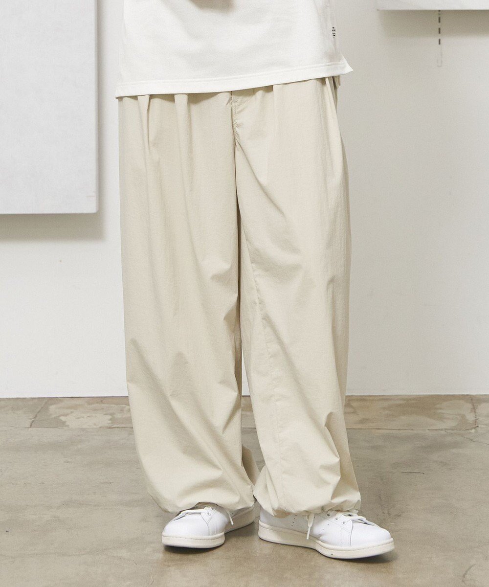 【ジェイプレスヨークストリート/J.PRESS YORK STREET】の【UNISEX】ナイロンタスランドライストレッチワッシャー イージーパンツ インテリア・キッズ・メンズ・レディースファッション・服の通販 founy(ファニー) 　ファッション　Fashion　レディースファッション　Fashion for Women　パンツ　Pants & Trousers　ユニセックス　Unisex, Genderless　ジャケット　Jacket, Outerwear　スピンドル　Spindle, Drawcord　セットアップ　Set-Up, Coordinated Outfit　夏　Summer　春　Spring　S/S・春夏　SS, Spring/Summer, Warm Season　軽量　Lightweight, Ultra Light　ベージュ系|ID: prp329100004668620 ipo3291000000033759023