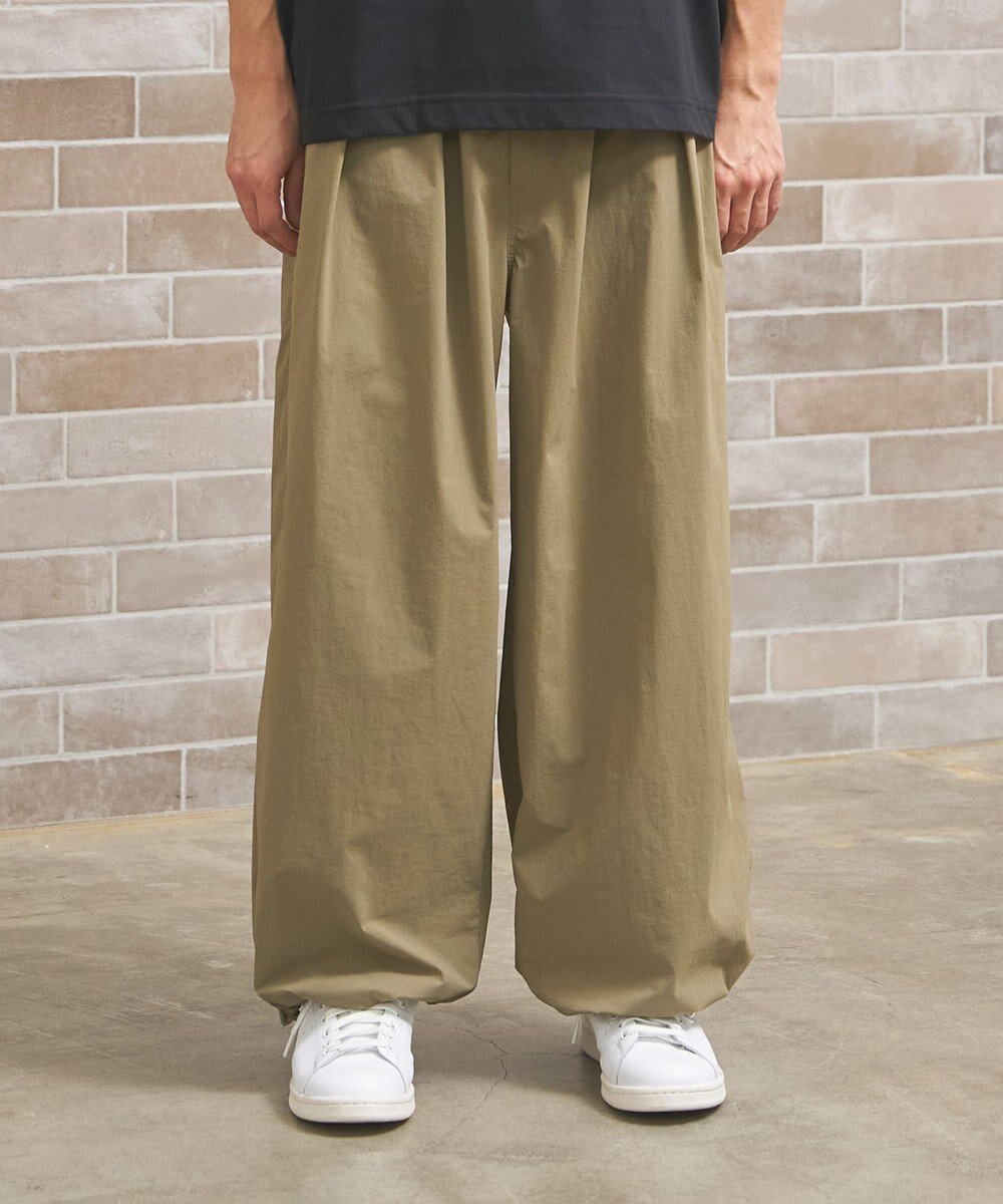 【ジェイプレスヨークストリート/J.PRESS YORK STREET】の【UNISEX】ナイロンタスランドライストレッチワッシャー イージーパンツ インテリア・キッズ・メンズ・レディースファッション・服の通販 founy(ファニー) 　ファッション　Fashion　レディースファッション　Fashion for Women　パンツ　Pants & Trousers　ユニセックス　Unisex, Genderless　ジャケット　Jacket, Outerwear　スピンドル　Spindle, Drawcord　セットアップ　Set-Up, Coordinated Outfit　夏　Summer　春　Spring　S/S・春夏　SS, Spring/Summer, Warm Season　軽量　Lightweight, Ultra Light　カーキ系|ID: prp329100004668620 ipo3291000000033759024