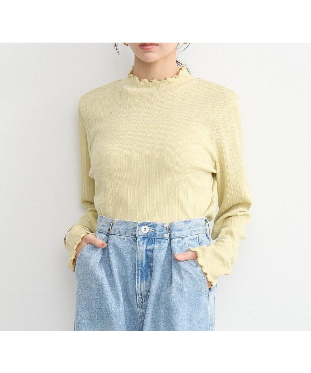 【アースミュージックアンドエコロジー/earth music&ecology】のランダムチェーンリブハイネックプルオーバー インテリア・キッズ・メンズ・レディースファッション・服の通販 founy(ファニー) 　ファッション　Fashion　レディースファッション　Fashion for Women　トップス・カットソー　Cut & Sew Tops　シャツ・ブラウス・オフィスカジュアル　Elegant Blouses & Button-Ups　ロングTシャツ・Tシャツ　Longline T-Shirts & Tees　カジュアルプルオーバー・ニットトップス　Pullovers & Knit Tops / Casual Pullovers　カットソー・ベーシックTシャツ　Cut-and-Sewn Tops / Stretch Tees & Basics　カットソー　Cut and Sewn Top　ジャケット　Jacket, Outerwear　ハイネック　High Neck, Mock Neck　フィット　Fit, Slim Fit　ボトム　Bottoms, Lower Wear　ポケット　Pocket, Pocket Detail　夏　Summer　春　Spring　S/S・春夏　SS, Spring/Summer, Warm Season　Yellow|ID: prp329100004668631 ipo3291000000033759070