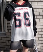 【ウィゴー/WEGO】のVネックナンバリングサテンBIGスウェット ブラック|ID: prp329100004668673 ipo3291000000033759210