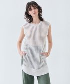 【ベイジ,/BEIGE,】の【洗える】ALOE / コットンメッシュオーガンジーノースリーブニット Ecru|ID: prp329100004668682 ipo3291000000033759242