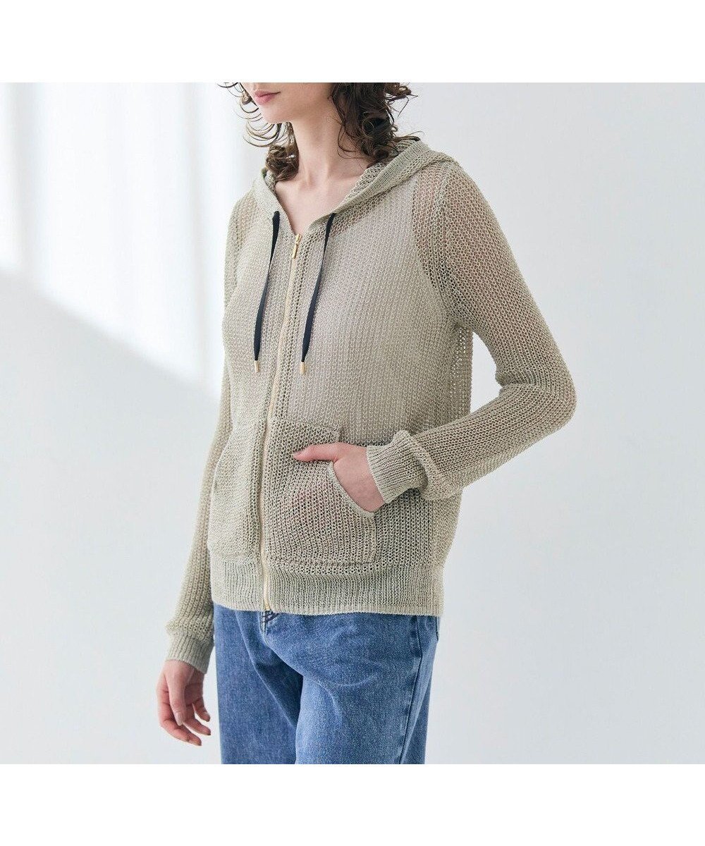 【ベイジ,/BEIGE,】の【洗える】OPTICAL / ペーパーヤーンフーディージップニット インテリア・キッズ・メンズ・レディースファッション・服の通販 founy(ファニー) ファッション Fashion レディースファッション Fashion for Women トップス・カットソー Cut & Sew Tops ニット Knit Tops & Sweaters レディースパーカー・カジュアルフーディー Casual Hoodies & Sweatshirts インナー Innerwear 春 Spring 洗える Machine Washable キャミソール Camisole, Spaghetti Strap Top ジップ Zip, Zipper タンク Tank Top, Sleeveless Top 定番 Standard, Basic Item 長袖 Long Sleeve, Full Sleeve バランス Balance, Style Balance パーカー Hoodie, Parka ポケット Pocket, Pocket Detail S/S・春夏 SS, Spring/Summer, Warm Season 夏 Summer 旅行 Travel Flax|ID: prp329100004668687 ipo3291000000033759263