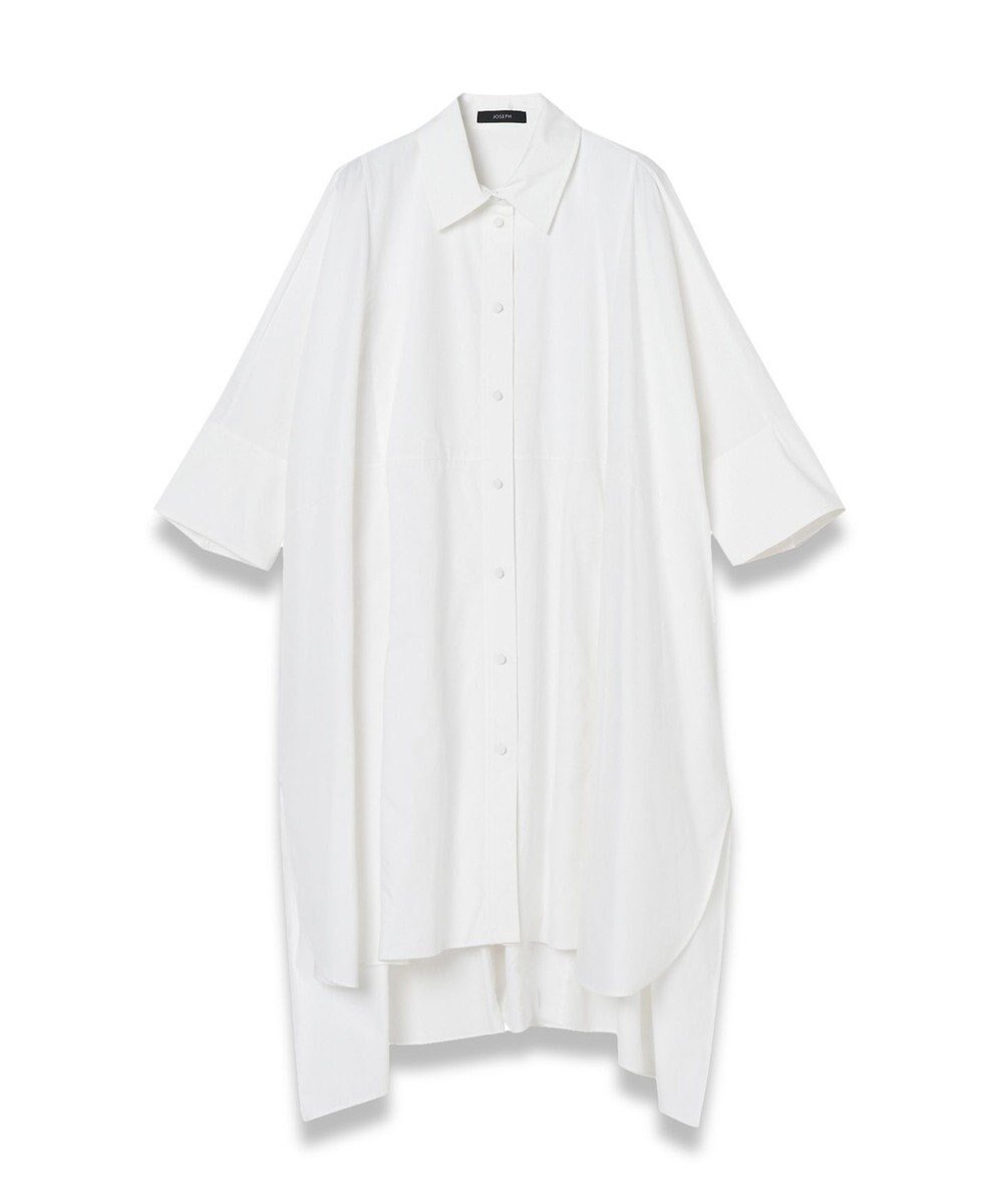 【ジョゼフ/JOSEPH】の【洗える】ポプリン シャツドレス インテリア・キッズ・メンズ・レディースファッション・服の通販 founy(ファニー) 　ファッション　Fashion　レディースファッション　Fashion for Women　ワンピース　Dresses　フォーマル・パーティードレス・結婚式用ドレス　Elegant & Casual Dresses　ドレス　Dress, One-Piece　夏　Summer　春　Spring　S/S・春夏　SS, Spring/Summer, Warm Season　洗える　Machine Washable　White|ID: prp329100004668704 ipo3291000000033759323