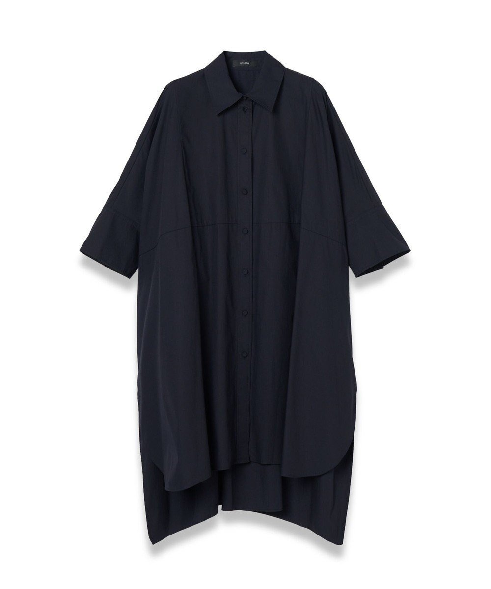 【ジョゼフ/JOSEPH】の【洗える】ポプリン シャツドレス インテリア・キッズ・メンズ・レディースファッション・服の通販 founy(ファニー) 　ファッション　Fashion　レディースファッション　Fashion for Women　ワンピース　Dresses　フォーマル・パーティードレス・結婚式用ドレス　Elegant & Casual Dresses　ドレス　Dress, One-Piece　夏　Summer　春　Spring　S/S・春夏　SS, Spring/Summer, Warm Season　洗える　Machine Washable　Navy|ID: prp329100004668704 ipo3291000000033759324