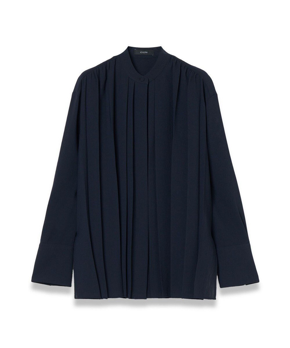 【ジョゼフ/JOSEPH】のエアリープリッセ ロングスリーブブラウス 人気、トレンドファッション・服の通販 founy(ファニー) ファッション Fashion レディースファッション Fashion for Women トップス・カットソー Cut & Sew Tops シャツ・ブラウス・オフィスカジュアル Elegant Blouses & Button-Ups ショルダー Shoulder, Shoulder Strap スタンド Stand Collar, Upright Stand スリーブ Sleeve, Long Sleeve / Short Sleeve ドロップ Drop Shoulder, Dropped Style プリーツ Pleats, Pleated ヴィンテージ Vintage Style 夏 Summer 春 Spring S/S・春夏 SS, Spring/Summer, Warm Season other-1|ID: prp329100004668711 ipo3291000000033759343