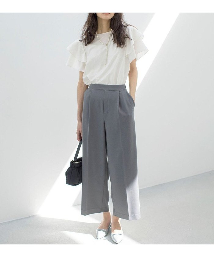 【組曲/KUMIKYOKU】の【WEB限定・接触冷感・UVカット・吸水速乾】ジョーゼットジャージーワイド パンツ インテリア・キッズ・メンズ・レディースファッション・服の通販 founy(ファニー) https://founy.com/ ファッション Fashion レディースファッション Fashion for Women パンツ Pants & Trousers 春 Spring カットソー Cut and Sewn Top ギャザー Gathered, Ruffled 吸水 Absorbent, Quick-Dry ジョーゼット Georgette, Semi-Sheer Fabric ストレート Straight, Straight Cut セットアップ Set-Up, Coordinated Outfit センター Center, Center Line ダブル Double, Double-Breasted ブルゾン Blouson, Bomber Jacket ポケット Pocket, Pocket Detail ワイド Wide, Wide Fit S/S・春夏 SS, Spring/Summer, Warm Season おすすめ Recommended / Our Picks 夏 Summer |ID: prp329100004668715 ipo3291000000034230827