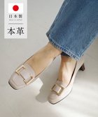 【ポインター/Pointer】の日本製 本革バックルパンプス トープ|ID: prp329100004668719 ipo3291000000034389029