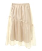 【グリーンパークス/Green Parks】のシアーシャイニードロストティアードスカート Ivory|ID: prp329100004668727 ipo3291000000033759399