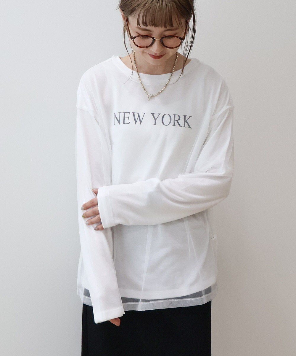【アメリカンホリック/AMERICAN HOLIC】のSET チュールT+ロゴT 人気、トレンドファッション・服の通販 founy(ファニー) 　ファッション　Fashion　レディースファッション　Fashion for Women　トップス・カットソー　Cut & Sew Tops　シャツ・ブラウス・オフィスカジュアル　Elegant Blouses & Button-Ups　ロングTシャツ・Tシャツ　Longline T-Shirts & Tees　カットソー・ベーシックTシャツ　Cut-and-Sewn Tops / Stretch Tees & Basics　カットソー　Cut and Sewn Top　チュール　Tulip, Tulip Motif　フロント　Front, Front Design　ロング　Long, Long-Length　夏　Summer　春　Spring　S/S・春夏　SS, Spring/Summer, Warm Season　 other-1|ID: prp329100004668744 ipo3291000000033759459