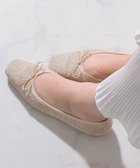 【ブリジット バーキン/Bridget Birkin】の【Bridget Birkin】スクエアトゥチュールバレエシューズ 人気、トレンドファッション・服の通販 founy(ファニー) ファッション Fashion レディースファッション Fashion for Women インソール Shoe Insole シューズ Shoes, Footwear チュール Tulip, Tulip Motif バレエ Ballet, Ballet Style フェミニン Feminine, Girly リボン Ribbon, Bow リラックス Relax, Relaxed Fit thumbnail ベージュ雑材|ID: prp329100004668798 ipo3291000000033759612