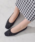 【ブリジット バーキン/Bridget Birkin】の【Bridget Birkin】スクエアトゥチュールバレエシューズ 人気、トレンドファッション・服の通販 founy(ファニー) ファッション Fashion レディースファッション Fashion for Women インソール Shoe Insole シューズ Shoes, Footwear チュール Tulip, Tulip Motif バレエ Ballet, Ballet Style フェミニン Feminine, Girly リボン Ribbon, Bow リラックス Relax, Relaxed Fit thumbnail ブラック雑材|ID: prp329100004668798 ipo3291000000033759614