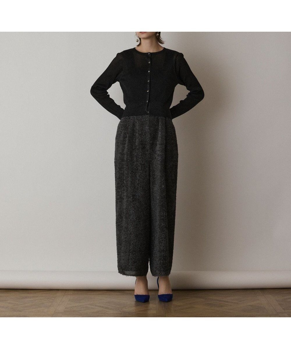 【グレース コンチネンタル/GRACE CONTINENTAL】のラメリブシアーニットカーディガン インテリア・キッズ・メンズ・レディースファッション・服の通販 founy(ファニー) ファッション Fashion レディースファッション Fashion for Women トップス・カットソー Cut & Sew Tops ニット Knit Tops & Sweaters カーディガン・羽織り Layered Style Cardigans おすすめ Recommended / Our Picks カーディガン Cardigan, Knitwear シアー Sheer, See-Through シンプル Simple, Minimal セーター Sweater, Knitwear ドレス Dress, One-Piece エレガント 上品 Elegant 夏 Summer 春 Spring S/S・春夏 SS, Spring/Summer, Warm Season ブラック|ID: prp329100004668826 ipo3291000000033759698