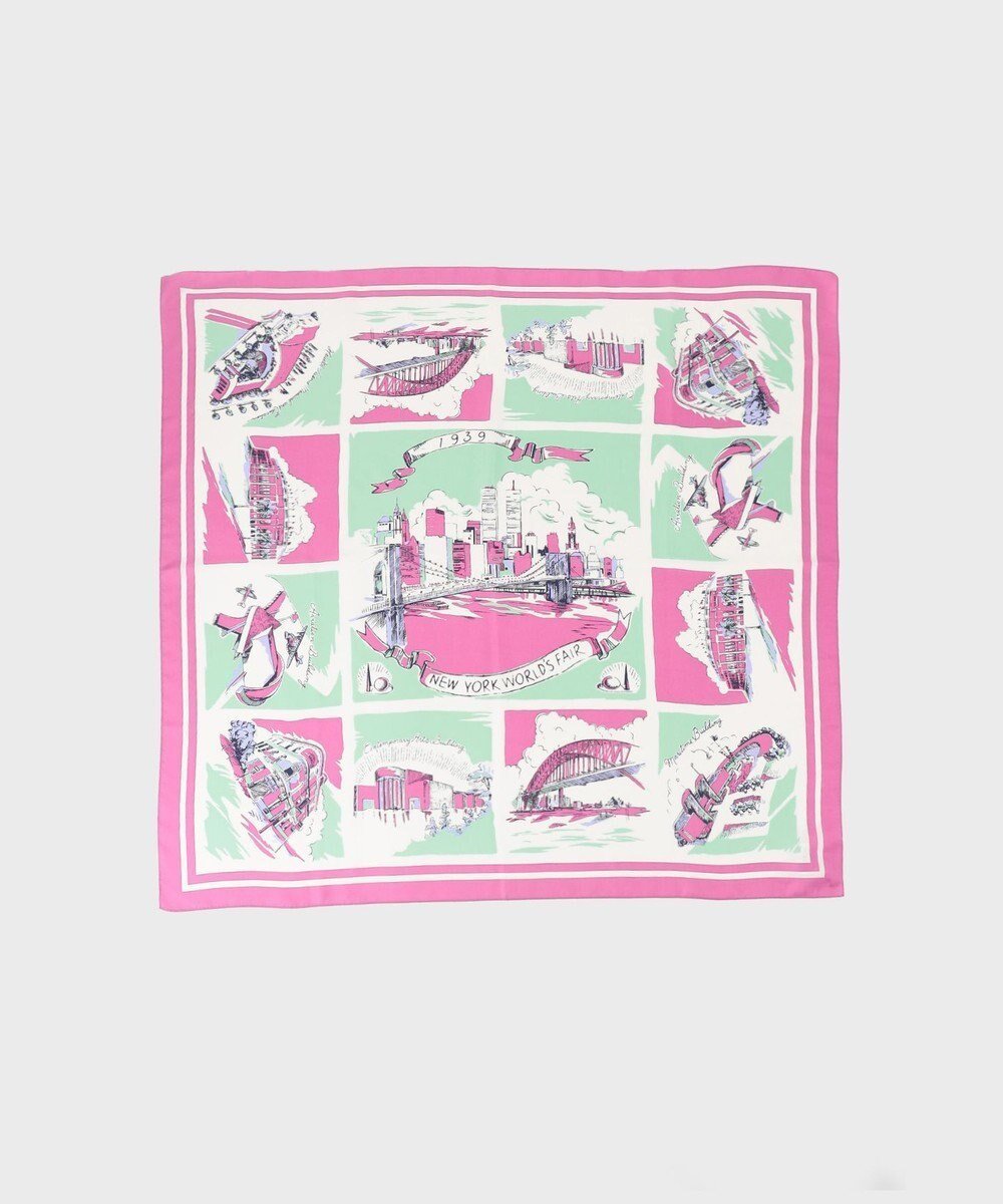 【グレース コンチネンタル/GRACE CONTINENTAL】のスーヴェニールプリントスカーフ インテリア・キッズ・メンズ・レディースファッション・服の通販 founy(ファニー) 　ファッション　Fashion　レディースファッション　Fashion for Women　シルク　Silk, 100% Silk　スカーフ　Scarf, Neckwear　ツイル　Twist, Twisted Detail　ニューヨーク　New York, NYC Style　バンダナ　Bandana, Head Scarf　モチーフ　Motif, Design Theme　日本製　Made In Japan　マルチ|ID: prp329100004668842 ipo3291000000033985980