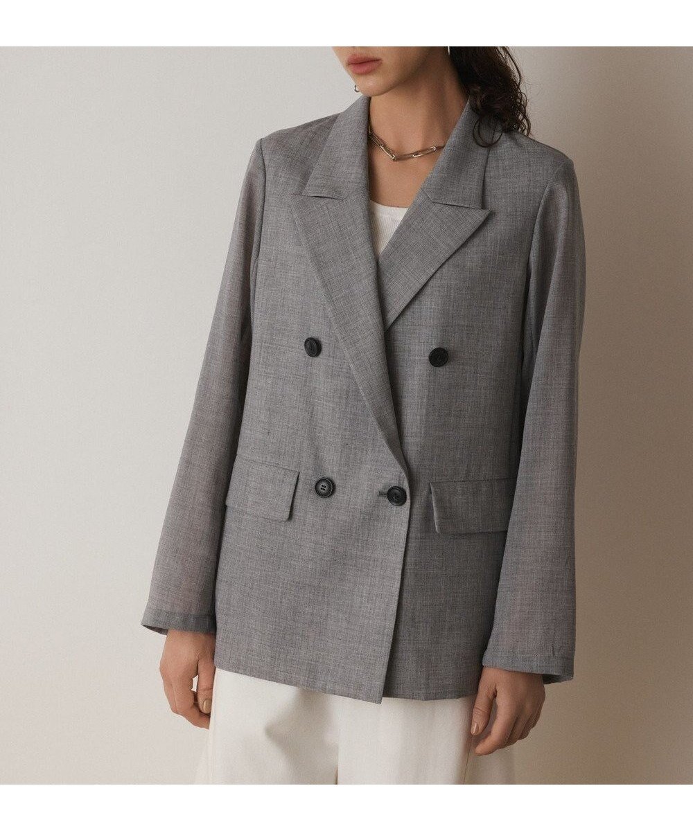 【グレース コンチネンタル/GRACE CONTINENTAL】のシアーテーラードジャケット インテリア・キッズ・メンズ・レディースファッション・服の通販 founy(ファニー) 　ファッション　Fashion　レディースファッション　Fashion for Women　アウター　Coat / Outerwear Collection　レディースジャケット・軽アウター　Jackets　テーラードジャケット / 通勤・きれいめスタイル　Tailored Jackets & Blazers　サマー　Summer, Summer Style　ジャケット　Jacket, Outerwear　夏　Summer　春　Spring　S/S・春夏　SS, Spring/Summer, Warm Season　洗える　Machine Washable　グレー|ID: prp329100004668845 ipo3291000000033759761