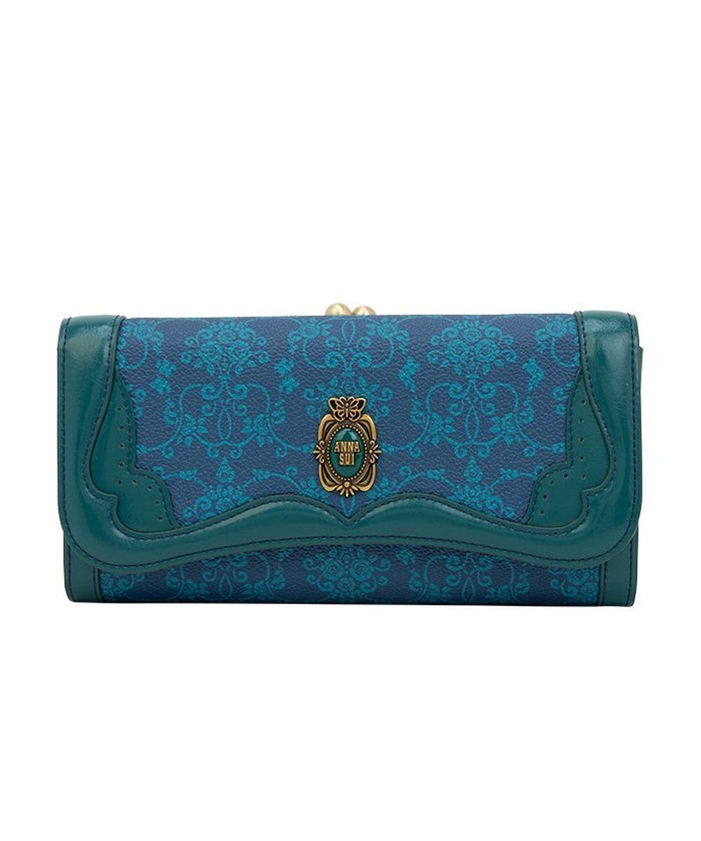 【アナスイ/ANNA SUI】のリーブル 口金長財布 インテリア・キッズ・メンズ・レディースファッション・服の通販 founy(ファニー) ファッション Fashion レディースファッション Fashion for Women ミニ財布・二つ折り財布 Wallets & Card Cases クラシック Classic, Timeless Style ブローチ Brooch, Pin Brooch プリント Print, Printed Pattern ヴィンテージ Vintage Style エレガント 上品 Elegant 財布 Wallet, Purse 軽量 Lightweight, Ultra Light ネイビー|ID: prp329100004668873 ipo3291000000033759856