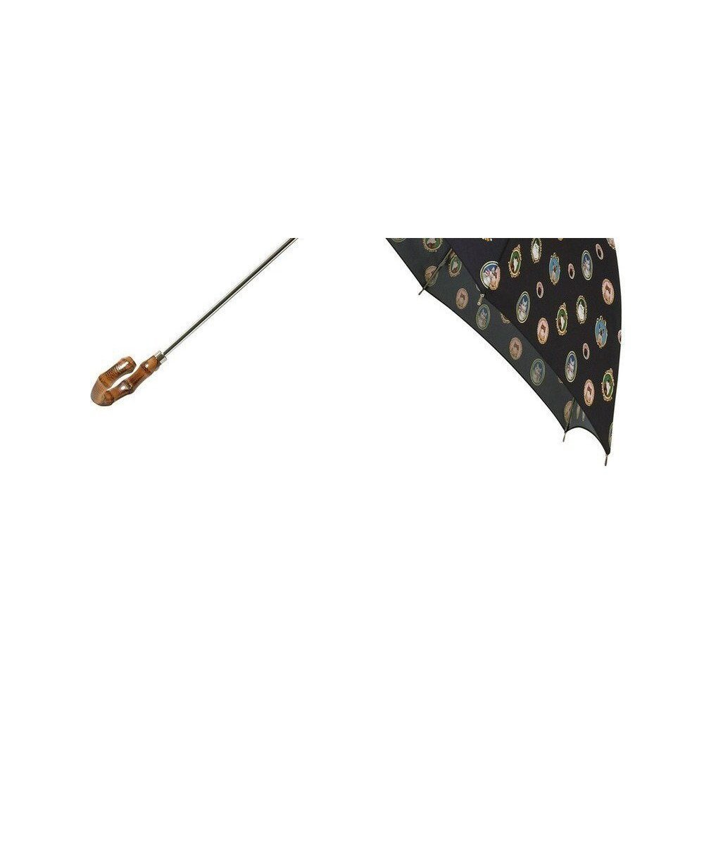 【ムーンバット/MOONBAT】のポール ジョー (PAUL JOE ACCESSOIRES) 長傘 キャッツ カメオ UV インテリア・キッズ・メンズ・レディースファッション・服の通販 founy(ファニー) 　ファッション　Fashion　レディースファッション　Fashion for Women　レイングッズ・傘・晴雨兼用傘　Umbrellas & Rain Gear　エレガント 上品　Elegant　傘　Umbrella, Parasol　猫　Cat, Kitty　プリント　Print, Printed Pattern　メタル　Metal, Metal Parts　ディープブルー|ID: prp329100004668909 ipo3291000000033759993