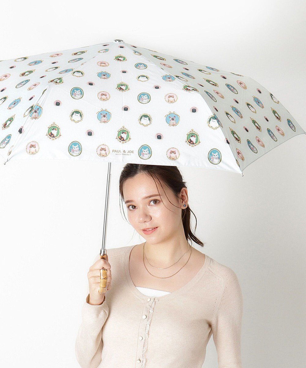 【ムーンバット/MOONBAT】のポール ジョー (PAUL JOE ACCESSOIRES) 折りたたみ傘 キャッツ カメオ UV 人気、トレンドファッション・服の通販 founy(ファニー) ファッション Fashion レディースファッション Fashion for Women レイングッズ・傘・晴雨兼用傘 Umbrellas & Rain Gear クラシカル Classical, Vintage-Inspired 傘 Umbrella, Parasol シルバー Silver, Metallic Silver プリント Print, Printed Pattern エレガント 上品 Elegant other-1|ID: prp329100004668910 ipo3291000000033759994