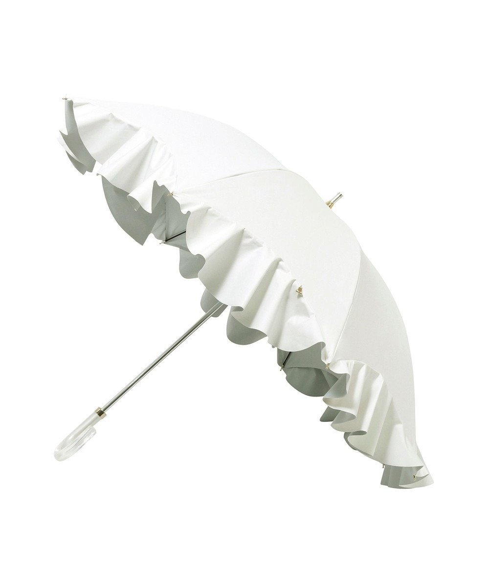 【ムーンバット/MOONBAT】の【一級遮光日傘】LANVIN en Bleu (ランバン オン ブルー) 長傘 フレアフリル 遮光 遮熱 UV インテリア・キッズ・メンズ・レディースファッション・服の通販 founy(ファニー) ファッション Fashion レディースファッション Fashion for Women レイングッズ・傘・晴雨兼用傘 Umbrellas & Rain Gear 傘 Umbrella, Parasol チャーム Charm, Pendant フリル Frill, Ruffle フレア Flare, Flared 日傘 Parasol, UV Umbrella ミックス Mix, Mixed Style ワンポイント One Point, Statement Accent おすすめ Recommended / Our Picks オフホワイト|ID: prp329100004668911 ipo3291000000033760001