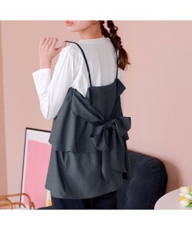 【ティアクラッセ/Tiaclasse】の【洗える】リボンキャミドッキングカットソートップス 人気、トレンドファッション・服の通販 founy(ファニー) ファッション Fashion レディースファッション Fashion for Women トップス・カットソー Cut & Sew Tops キャミソール&ノースリーブ Camisoles & Sleeveless Tops シャツ・ブラウス・オフィスカジュアル Elegant Blouses & Button-Ups ロングTシャツ・Tシャツ Longline T-Shirts & Tees カットソー・ベーシックTシャツ Cut-and-Sewn Tops / Stretch Tees & Basics アクセサリー Fashion Accessories ウォッシャブル Machine Washable 春 Spring 洗える Machine Washable カットソー Cut and Sewn Top キャミ Camisole, Cami Top キャミソール Camisole, Spaghetti Strap Top シューズ Shoes, Footwear シンプル Simple, Minimal ストレッチ Stretch, Stretchy Fabric チュニック Tunic, Long Top トレンド Trend, Trending Now ドッキング Docking, Mixed Material 長袖 Long Sleeve, Full Sleeve フェミニン Feminine, Girly フレア Flare, Flared ボトム Bottoms, Lower Wear ポケット Pocket, Pocket Detail 無地 Plain, Solid Color ラウンド Round, Round Neck リボン Ribbon, Bow S/S・春夏 SS, Spring/Summer, Warm Season 再入荷 Restock / Back in Stock |ID:prp329100004668957