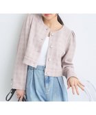 【アースミュージックアンドエコロジー/earth music&ecology】のカットツイードショートジャケット Pink Beige|ID: prp329100004668962 ipo3291000000033760193