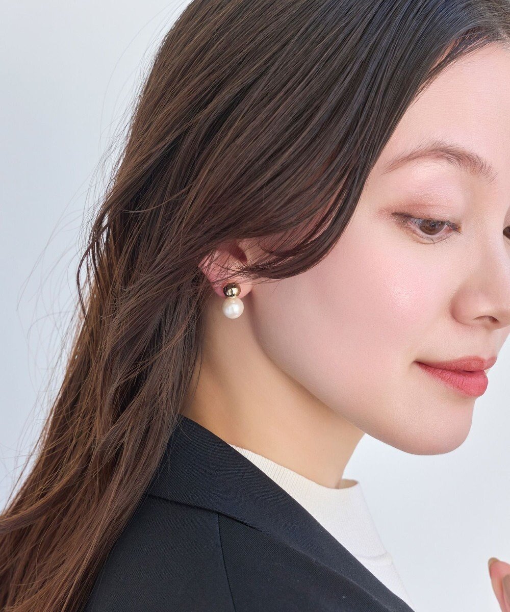 【フィービィー/phoebe】のツインパールメタルイヤリング ゴールド 人気、トレンドファッション・服の通販 founy(ファニー) 　ファッション　Fashion　レディースファッション　Fashion for Women　ジュエリー　Jewelry　ファッションリング　Fashion Rings　イヤリング・フープ・ドロップタイプ　Hoop, Drop & Clip Earrings　アクセサリー　Fashion Accessories　イヤリング　Earrings　パール　Pearl, Pearl Accent　ベーシック　Basic, Essential　メタル　Metal, Metal Parts　 other-1|ID: prp329100004668998 ipo3291000000035622143