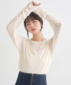 【アースミュージックアンドエコロジー/earth music&ecology】のシャーリングスリーブシアープルオーバー 人気、トレンドファッション・服の通販 founy(ファニー) ファッション Fashion レディースファッション Fashion for Women トップス・カットソー Cut & Sew Tops シャツ・ブラウス・オフィスカジュアル Elegant Blouses & Button-Ups ロングTシャツ・Tシャツ Longline T-Shirts & Tees カジュアルプルオーバー・ニットトップス Pullovers & Knit Tops / Casual Pullovers カットソー・ベーシックTシャツ Cut-and-Sewn Tops / Stretch Tees & Basics インナー Innerwear カットソー Cut and Sewn Top ギャザー Gathered, Ruffled シアー Sheer, See-Through シャーリング Shirring, Ruched スリーブ Sleeve, Long Sleeve / Short Sleeve フォルム Silhouette, Form ベーシック Basic, Essential ポケット Pocket, Pocket Detail ラウンド Round, Round Neck 夏 Summer 春 Spring S/S・春夏 SS, Spring/Summer, Warm Season thumbnail Ivory|ID: prp329100004669002 ipo3291000000033760299
