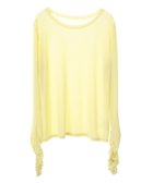 【アースミュージックアンドエコロジー/earth music&ecology】のシャーリングスリーブシアープルオーバー 人気、トレンドファッション・服の通販 founy(ファニー) ファッション Fashion レディースファッション Fashion for Women トップス・カットソー Cut & Sew Tops シャツ・ブラウス・オフィスカジュアル Elegant Blouses & Button-Ups ロングTシャツ・Tシャツ Longline T-Shirts & Tees カジュアルプルオーバー・ニットトップス Pullovers & Knit Tops / Casual Pullovers カットソー・ベーシックTシャツ Cut-and-Sewn Tops / Stretch Tees & Basics インナー Innerwear カットソー Cut and Sewn Top ギャザー Gathered, Ruffled シアー Sheer, See-Through シャーリング Shirring, Ruched スリーブ Sleeve, Long Sleeve / Short Sleeve フォルム Silhouette, Form ベーシック Basic, Essential ポケット Pocket, Pocket Detail ラウンド Round, Round Neck 夏 Summer 春 Spring S/S・春夏 SS, Spring/Summer, Warm Season thumbnail Lemon Yellow|ID: prp329100004669002 ipo3291000000033760301