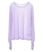 【アースミュージックアンドエコロジー/earth music&ecology】のシャーリングスリーブシアープルオーバー 人気、トレンドファッション・服の通販 founy(ファニー) ファッション Fashion レディースファッション Fashion for Women トップス・カットソー Cut & Sew Tops シャツ・ブラウス・オフィスカジュアル Elegant Blouses & Button-Ups ロングTシャツ・Tシャツ Longline T-Shirts & Tees カジュアルプルオーバー・ニットトップス Pullovers & Knit Tops / Casual Pullovers カットソー・ベーシックTシャツ Cut-and-Sewn Tops / Stretch Tees & Basics インナー Innerwear カットソー Cut and Sewn Top ギャザー Gathered, Ruffled シアー Sheer, See-Through シャーリング Shirring, Ruched スリーブ Sleeve, Long Sleeve / Short Sleeve フォルム Silhouette, Form ベーシック Basic, Essential ポケット Pocket, Pocket Detail ラウンド Round, Round Neck 夏 Summer 春 Spring S/S・春夏 SS, Spring/Summer, Warm Season thumbnail Lavender|ID: prp329100004669002 ipo3291000000033760302