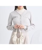 【アースミュージックアンドエコロジー/earth music&ecology】のマイクロボーダーVネックコンパクトカーディガン Light Gray|ID: prp329100004669008 ipo3291000000033760325