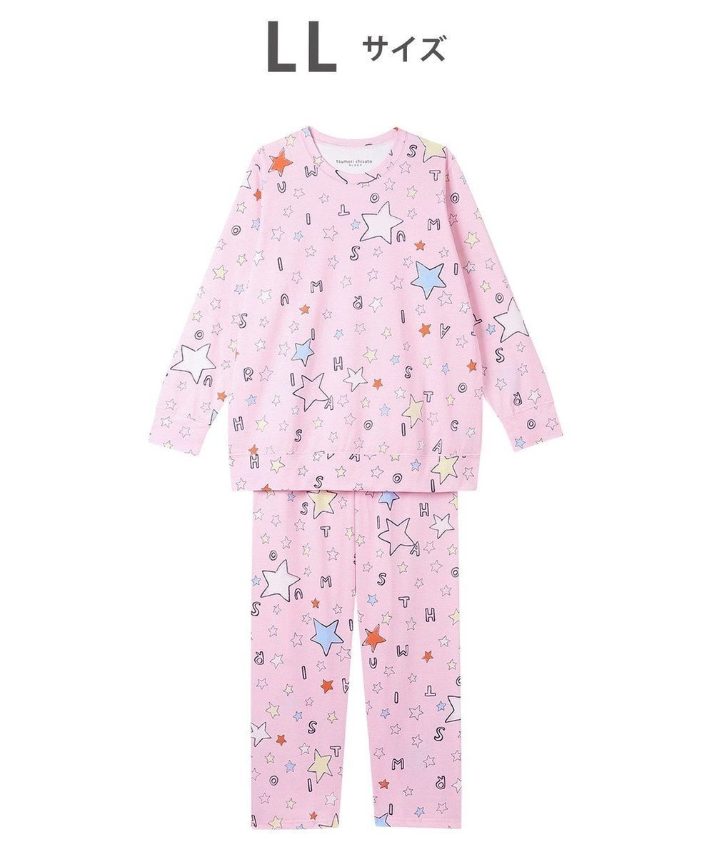 【ツモリチサト スリープ/tsumori chisato SLEEP】のツモリチサト パジャマ 長袖 長ズボン 綿100%(本体) 天竺素材 レディース UDX558 /ワコール インテリア・キッズ・メンズ・レディースファッション・服の通販 founy(ファニー) 　ファッション　Fashion　レディースファッション　Fashion for Women　トップス・カットソー　Cut & Sew Tops　カラフル　Colorful Design　パジャマ　Pajamas, Sleepwear　ボトム　Bottoms, Lower Wear　モチーフ　Motif, Design Theme　長袖　Long Sleeve, Full Sleeve　ピンク|ID: prp329100004669010 ipo3291000000033760331