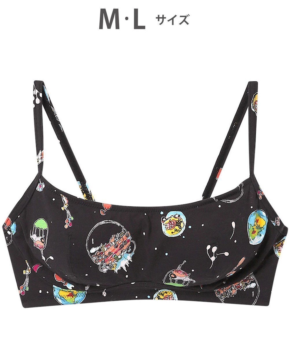 【ツモリチサト スリープ/tsumori chisato SLEEP】のツモリチサト ノンワイヤーブラ フルカップブラ 綿混(身生地) レディース UBX540 /ワコール インテリア・キッズ・メンズ・レディースファッション・服の通販 founy(ファニー) 　ファッション　Fashion　レディースファッション　Fashion for Women　ストレッチ　Stretch, Stretchy Fabric　パジャマ　Pajamas, Sleepwear　ラップ　Wrap, Wrap Design　ブラック|ID: prp329100004669022 ipo3291000000033760365