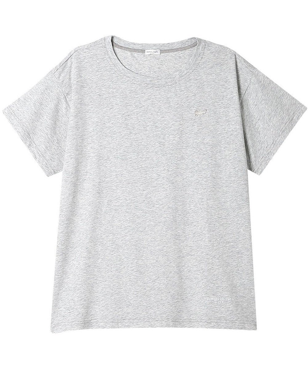 【ツモリチサト スリープ/tsumori chisato SLEEP】のツモリチサト トップス 4分袖 綿混(本体) 綿ベア天竺素材 Tシャツ レディース UTT155 /ワコール インテリア・キッズ・メンズ・レディースファッション・服の通販 founy(ファニー) 　ファッション　Fashion　レディースファッション　Fashion for Women　トップス・カットソー　Cut & Sew Tops　シャツ・ブラウス・オフィスカジュアル　Elegant Blouses & Button-Ups　ロングTシャツ・Tシャツ　Longline T-Shirts & Tees　ストレッチ　Stretch, Stretchy Fabric　パジャマ　Pajamas, Sleepwear　グレー|ID: prp329100004669037 ipo3291000000033760424