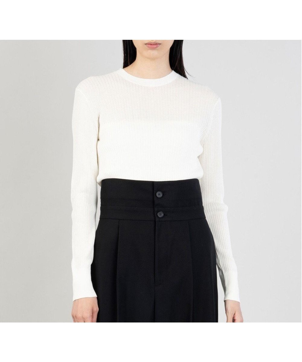 【23区/NIJYUSANKU】の【エステータ】シアーニット 長袖リブ 人気、トレンドファッション・服の通販 founy(ファニー) ファッション Fashion レディースファッション Fashion for Women トップス・カットソー Cut & Sew Tops ニット Knit Tops & Sweaters インド Indian Textile インナー Innerwear 春 Spring シアー Sheer, See-Through セーター Sweater, Knitwear 長袖 Long Sleeve, Full Sleeve フィット Fit, Slim Fit ベーシック Basic, Essential S/S・春夏 SS, Spring/Summer, Warm Season 夏 Summer other-1|ID: prp329100004669060 ipo3291000000033760505