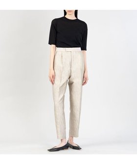 【23区/NIJYUSANKU】の【エステータ】シャイニージャカード パンツ 人気、トレンドファッション・服の通販 founy(ファニー) ファッション Fashion レディースファッション Fashion for Women パンツ Pants & Trousers イタリア Italy エレガント 上品 Elegant 春 Spring ジャカード／ジャガード Jacquard, Woven Pattern フォルム Silhouette, Form フラワー Flower, Floral フロント Front, Front Design S/S・春夏 SS, Spring/Summer, Warm Season 夏 Summer ビジネス 仕事 通勤 Business / Work / Commuting |ID:prp329100004669062
