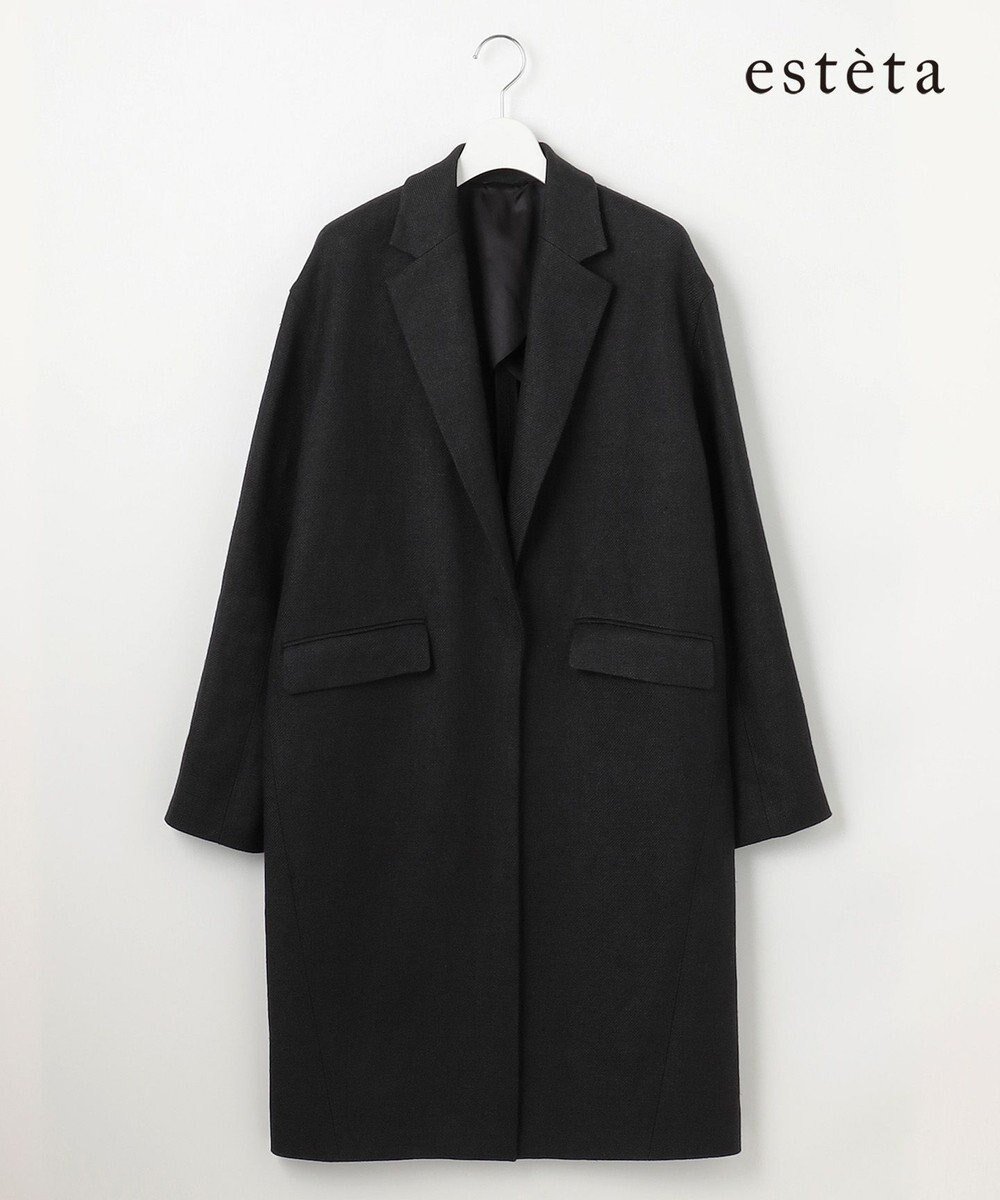 【23区/NIJYUSANKU】の【エステータ】シルクリネン チェスターコート 人気、トレンドファッション・服の通販 founy(ファニー) 　ファッション　Fashion　レディースファッション　Fashion for Women　アウター　Coat / Outerwear Collection　コート・ロングコート・ピーコート　Long Coats, Peacoats & More　レディースジャケット・軽アウター　Jackets　チェスターコート・ロング丈アウター　Chester Coats / Chesterfield Long Coats　春　Spring　シルク　Silk, 100% Silk　ジャケット　Jacket, Outerwear　チェスターコート　Chester Coat, Long Coat　フォルム　Silhouette, Form　別注　Limited Edition, Custom Order　リネン　Linen, Linen Fabric　S/S・春夏　SS, Spring/Summer, Warm Season　夏　Summer　 other-1|ID: prp329100004669066 ipo3291000000033760524
