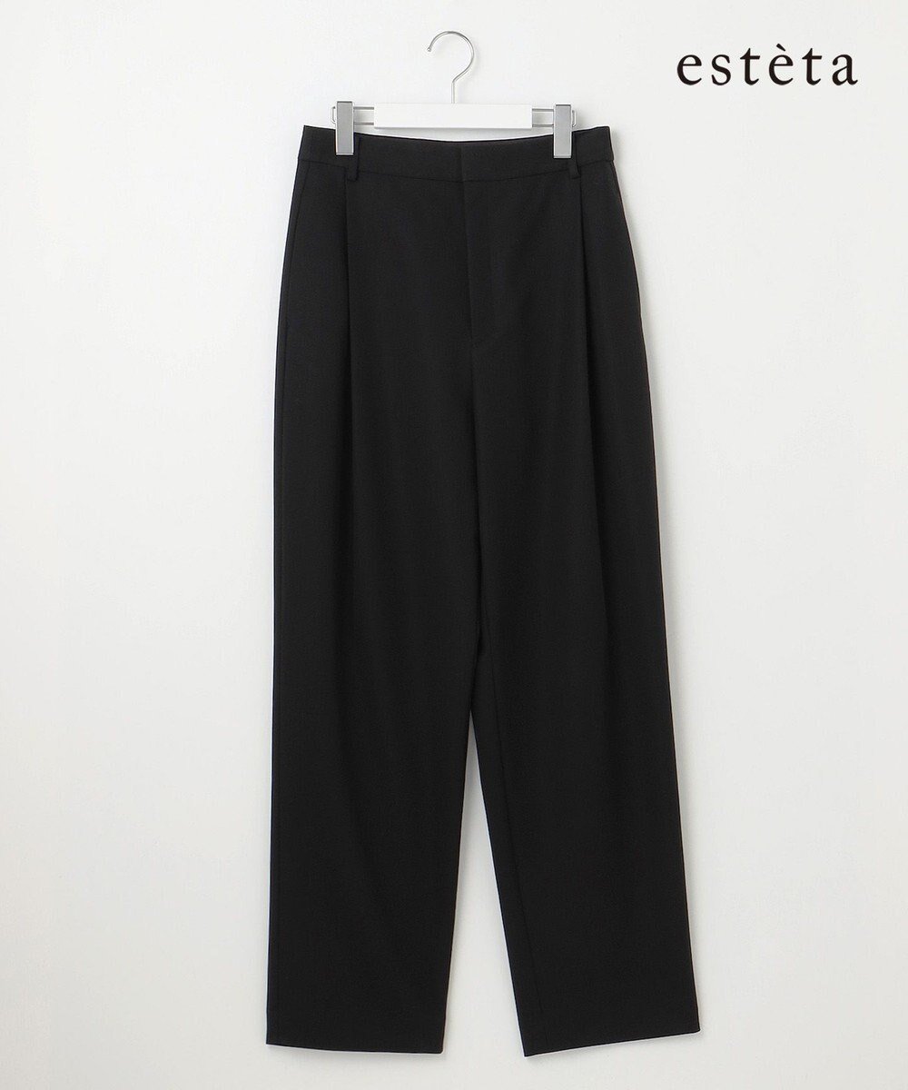 【23区/NIJYUSANKU】の【エステータ】コットンダブルクロス テーパード ワイドパンツ 人気、トレンドファッション・服の通販 founy(ファニー) 　ファッション　Fashion　レディースファッション　Fashion for Women　パンツ　Pants & Trousers　春　Spring　秋　Autumn　ジャケット　Jacket, Outerwear　セットアップ　Set-Up, Coordinated Outfit　テーパード　Tapered, Tapered Pants　フロント　Front, Front Design　ワイド　Wide, Wide Fit　S/S・春夏　SS, Spring/Summer, Warm Season　おすすめ　Recommended / Our Picks　夏　Summer　 other-1|ID: prp329100004669067 ipo3291000000033760526
