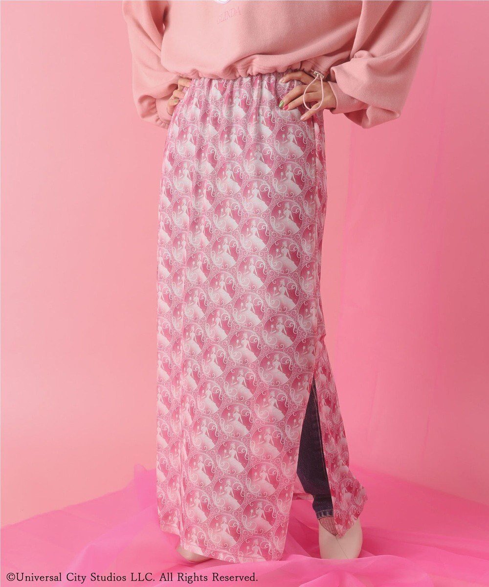 【グリーンパークス/Green Parks】のWICKED パターンシアースカート インテリア・キッズ・メンズ・レディースファッション・服の通販 founy(ファニー) 　ファッション　Fashion　レディースファッション　Fashion for Women　スカート　Skirts　おすすめ　Recommended / Our Picks　キャラクター　Character, Licensed Characters　シャーリング　Shirring, Ruched　スリット　Slit, Slit Detail　チュール　Tulip, Tulip Motif　ボトム　Bottoms, Lower Wear　ポケット　Pocket, Pocket Detail　モチーフ　Motif, Design Theme　夏　Summer　春　Spring　S/S・春夏　SS, Spring/Summer, Warm Season　Pink|ID: prp329100004669127 ipo3291000000033760680