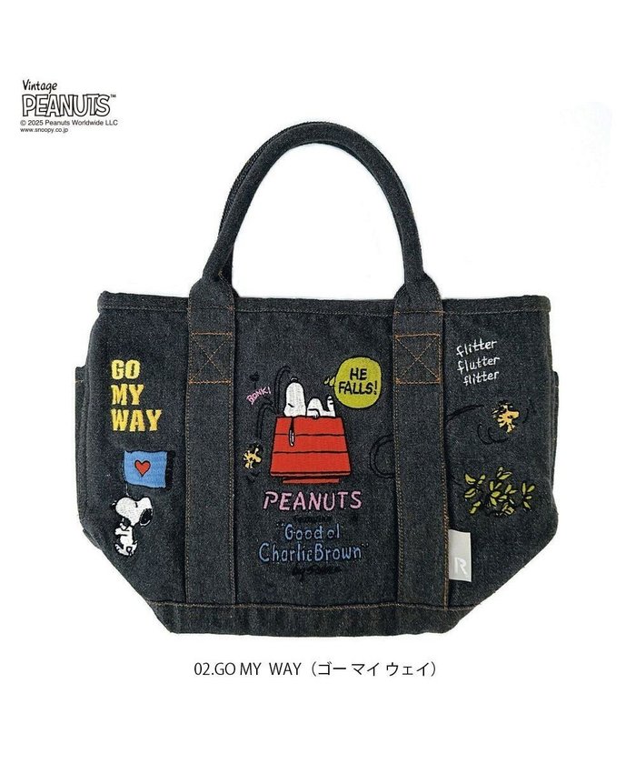 【ルートート/ROOTOTE】の8398【スヌーピー】IP.デリ.シシュウ.ピーナッツ-0B インテリア・キッズ・メンズ・レディースファッション・服の通販 founy(ファニー) https://founy.com/ ファッション Fashion レディースファッション Fashion for Women バッグ Bags カメラ Camera Accessories デニム Denim, Jeans Material ネップ Nepp, Slub Yarn ポケット Pocket, Pocket Detail 新作・新入荷 New Arrivals / New In |ID: prp329100004669146 ipo3291000000033760758