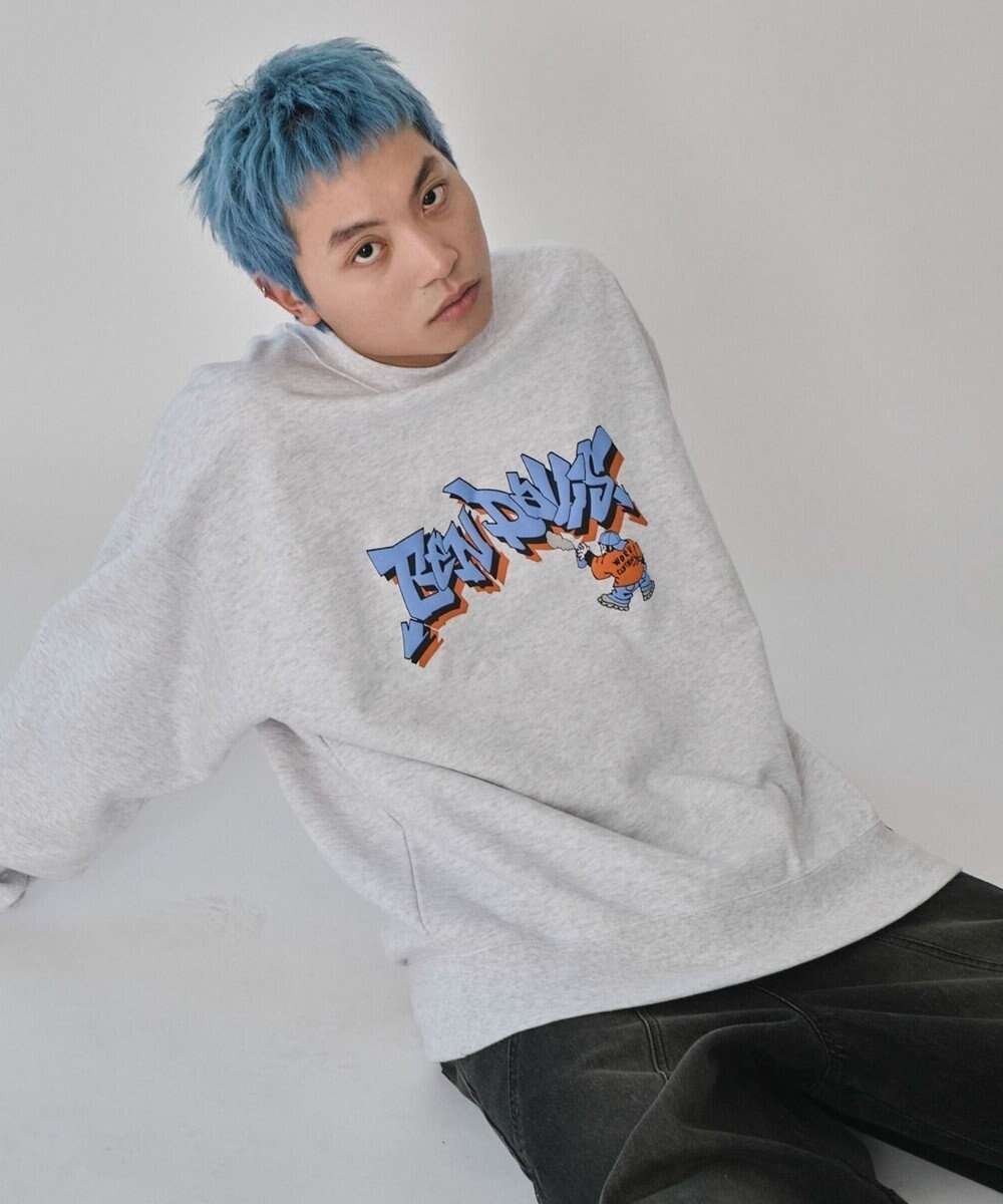 【ウィゴー/WEGO】の【ユニセックス着用ITEM/MLサイズ展開】別注BENDAVISバブルロゴプルオーバー インテリア・キッズ・メンズ・レディースファッション・服の通販 founy(ファニー) 　ファッション　Fashion　レディースファッション　Fashion for Women　トップス・カットソー　Cut & Sew Tops　レディースパーカー・カジュアルフーディー　Casual Hoodies & Sweatshirts　カジュアルプルオーバー・ニットトップス　Pullovers & Knit Tops / Casual Pullovers　スウェット・クルーネックトップス　Sweatshirts & Crewnecks / Relaxed Fit Sweat Tops　春　Spring　秋　Autumn　カーゴパンツ　Cargo Pants, Utility Pants　ショーツ　Shorts, Short Pants　ジーンズ　Jeans, Denim Pants　スウェット / スエット　Sweatshirt, Sweatwear　スポーツ　Sports, Activewear　スマホ　Smartphone, Mobile Device　デニム　Denim, Jeans Material　トレンド　Trend, Trending Now　パターン　Pattern, Design Print　フロント　Front, Front Design　プリント　Print, Printed Pattern　ベーシック　Basic, Essential　別注　Limited Edition, Custom Order　リラックス　Relax, Relaxed Fit　ワーク　Workwear, Utility Style　冬　Winter / This Winter　S/S・春夏　SS, Spring/Summer, Warm Season　おすすめ　Recommended / Our Picks　夏　Summer　アッシュグレー|ID: prp329100004669157 ipo3291000000033760803