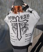 【ウィゴー/WEGO】のクロスダメージニットBIGブルゾン グレー|ID: prp329100004669164 ipo3291000000033760825