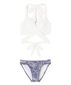 【三愛水着楽園/San-ai Resort】のワコール定番商品カップ使用【グラマラスフィット】クロスワイヤー水着 9D-M 【San-ai Resort(サンアイリゾート)】 ホワイト×パープル|ID: prp329100004669169 ipo3291000000033760841