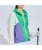 【ピーダブリュサーキュラス/PW CIRCULUS】の【撥水加工/ストレッチ】【WOMEN】カラーブロッキング ブルゾン ゴルフウェア レディース ピーコックグリーン系|ID: prp329100004669198 ipo3291000000033760950