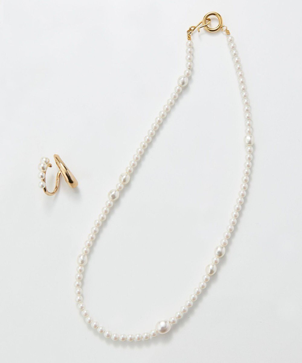 【フィービィー/phoebe】の【セレモニーセット】クラスアップパールネックレス×ドレッシングパールイヤーカフSET 人気、トレンドファッション・服の通販 founy(ファニー) 　ファッション　Fashion　レディースファッション　Fashion for Women　セットアップ　Matching Sets　ジュエリー　Jewelry　ネックレス　Necklaces & Pendants　アクセサリー　Fashion Accessories　イヤーカフ　Ear Cuffs　セレモニー　Ceremony　トレンド　Trend, Trending Now　ネックレス　Necklace, Pendant Necklace　パール　Pearl, Pearl Accent　フロント　Front, Front Design　メタル　Metal, Metal Parts　モチーフ　Motif, Design Theme　定番　Standard, Basic Item　 other-1|ID: prp329100004669207 ipo3291000000033760974