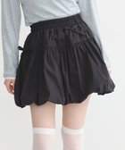 【アースミュージックアンドエコロジー/earth music&ecology】のダブルリボンバルーンミニスカート Black|ID: prp329100004669218 ipo3291000000033760997